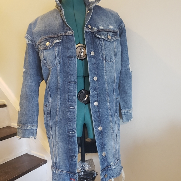 Zara Trafaluc Distressed Jean Jacket - Picture 10 of 11